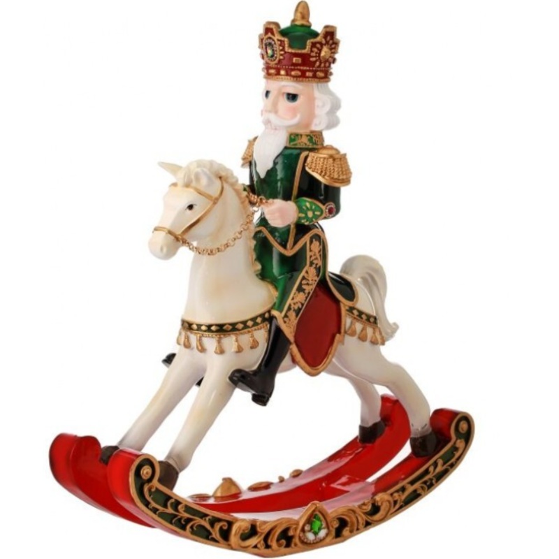 20 Resin Royal Jeweled Nutcracker Rocking Horse