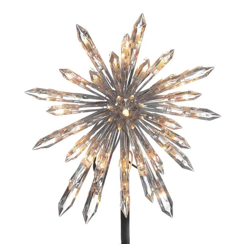 30-Light Crystal Snowflake Treetop, 11.25 (UL)