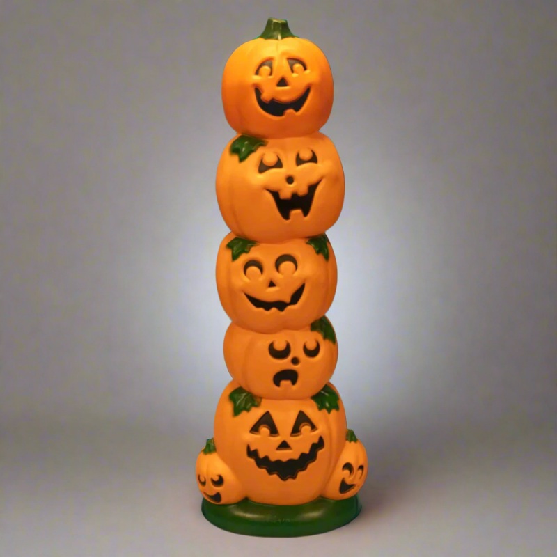 38 Lit Blow Mold Pumpkin Stack