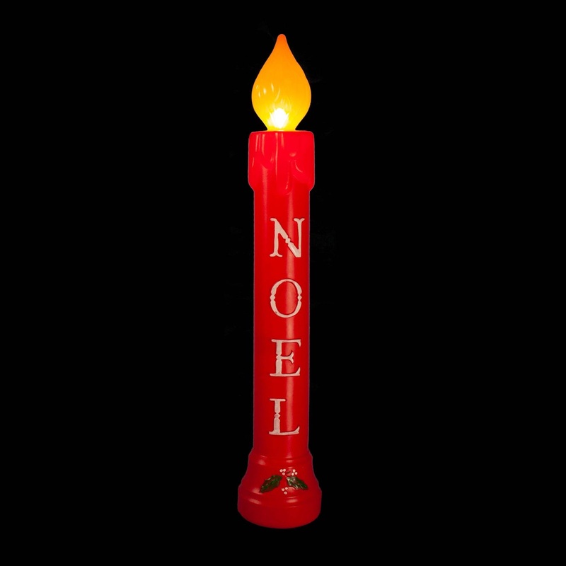 39 Lit Blow-Mold Noel Candle