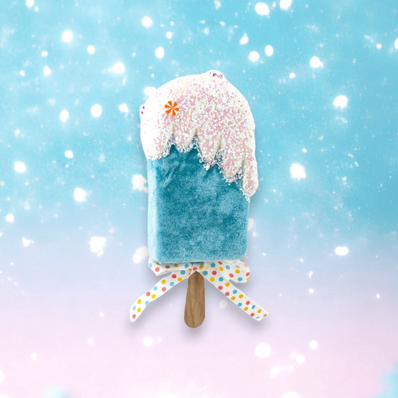 6 Blue Ice Cream Bar Ornament