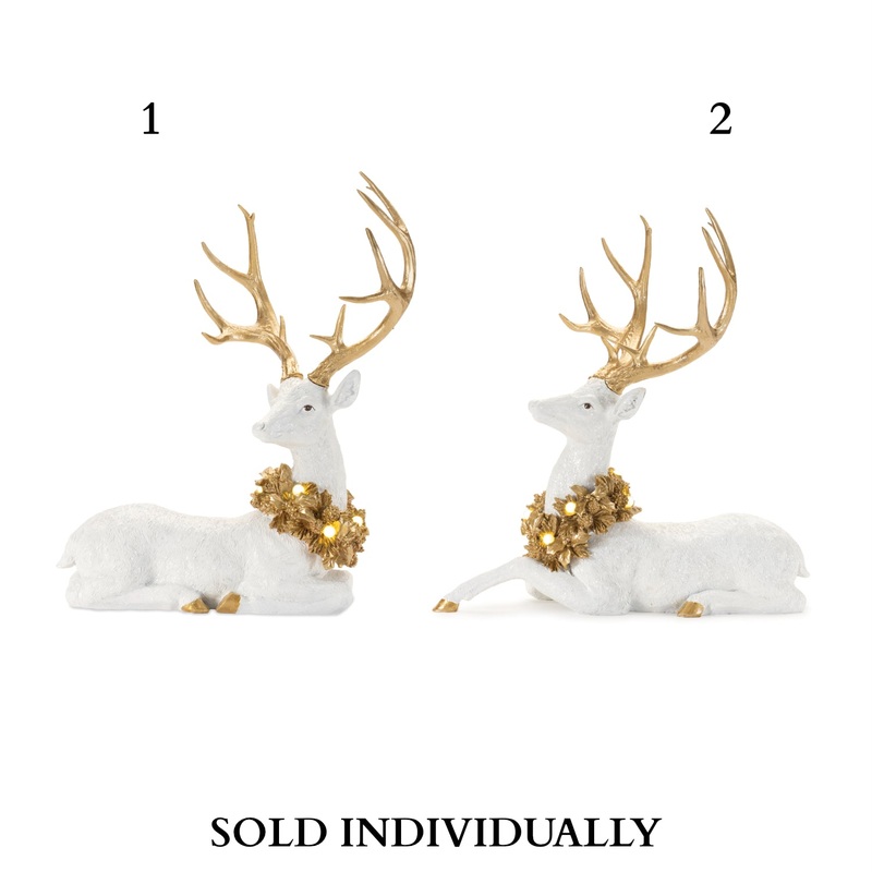LED Deer (2 Styles – Sold Individually) 16L x 20H, 19.5L x 20H Resin