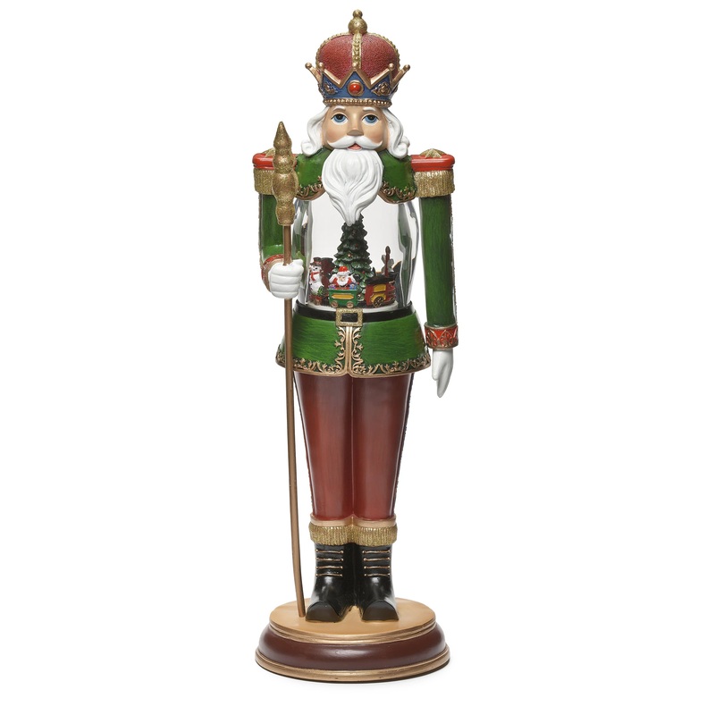 LED Lighted Musical Nutcracker W/ Rotating Train, 18