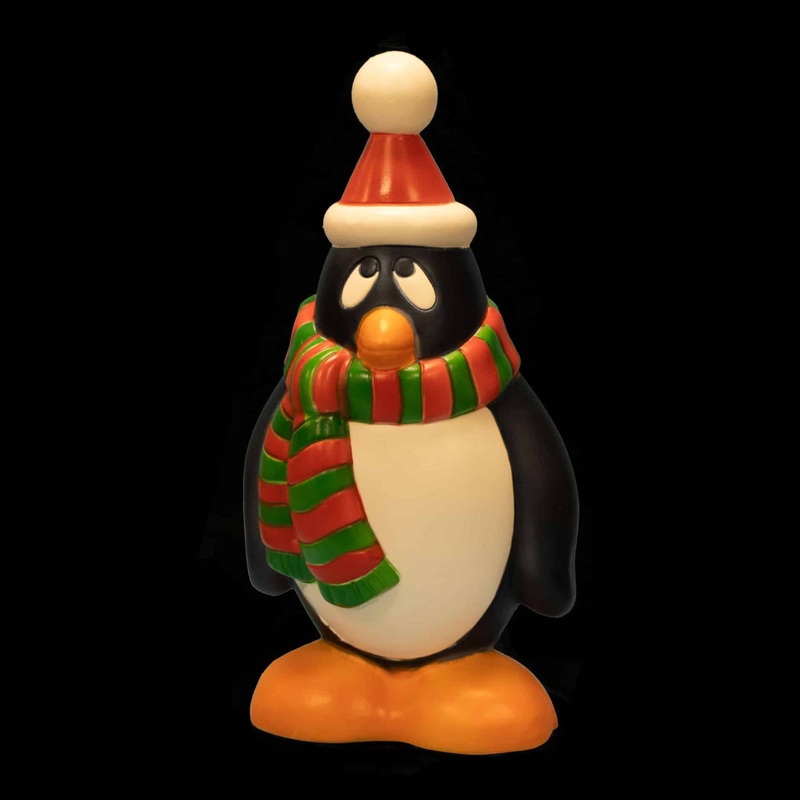 Lit Blow-mold Penguin w/Scarf, 28