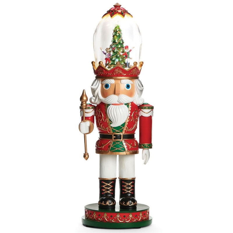 Musical LED Lighted Christmas Nutcracker W/ Rotation, 16