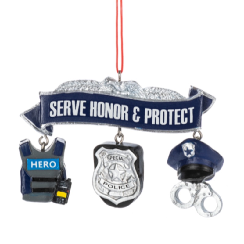 Police Ornament – Serve Honor & Protect