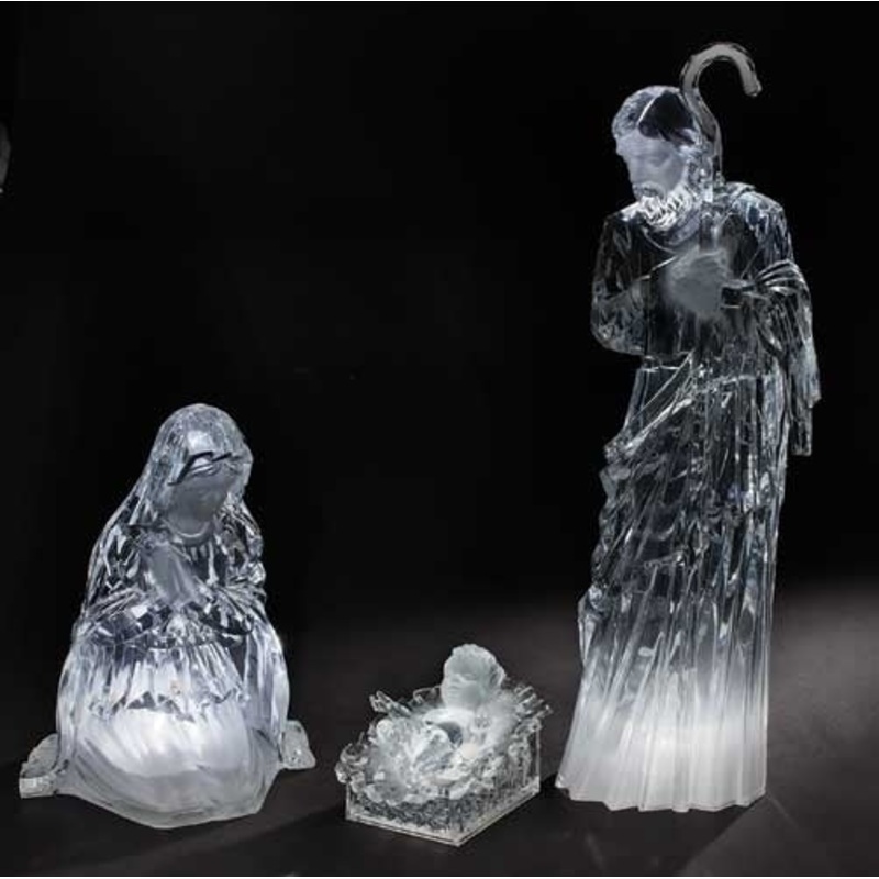 Three Piece LED Holy Family Figurine Set, 23