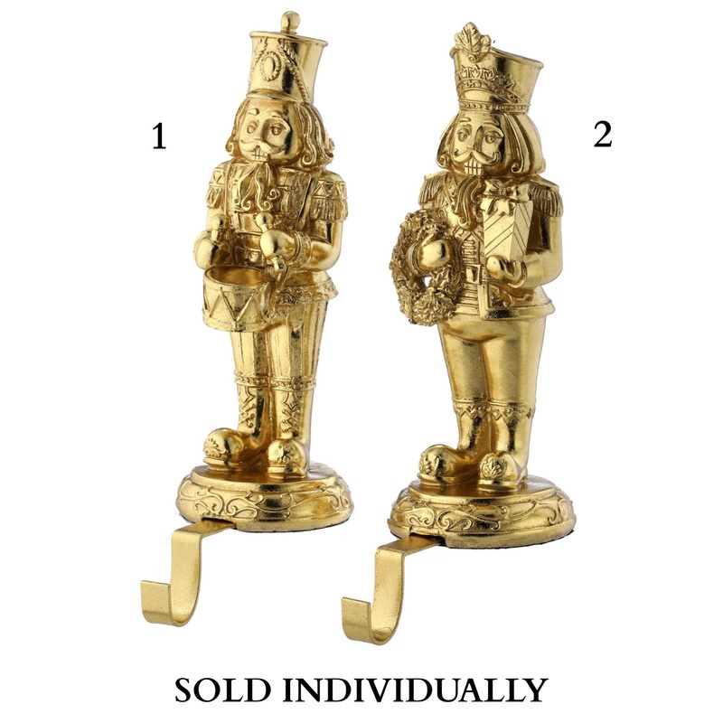 10.5 Resin Nutcracker Stocking Holder (2 Styles – Sold individually)
