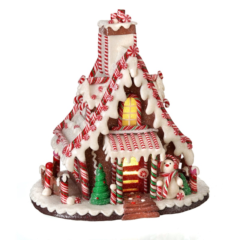 11 Clay Dough Snowman Cookie House (battery/timer, LED)