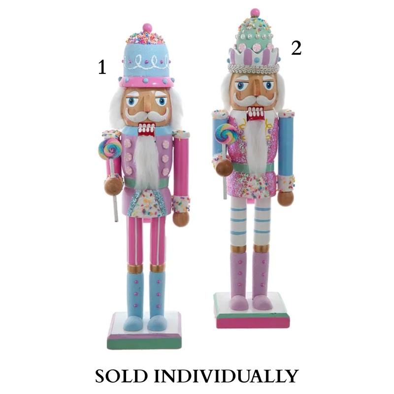 15 Candy Color Nutcrackers (2 Styles  Sold individually)