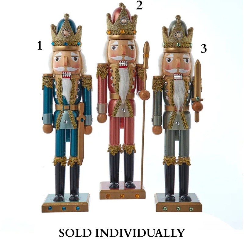15 Teal, Green & Desert Rose Nutcrackers (3 Styles  Sold individually)