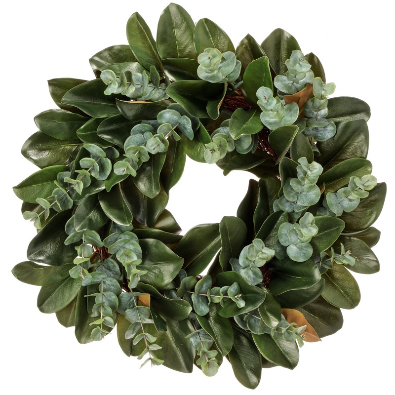 26 Southern Magnolia/Eucalyptus Wreath