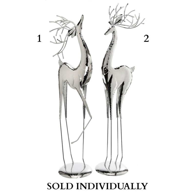 27-28 Plated Metal Reindeer (2 Styles – Sold individually)