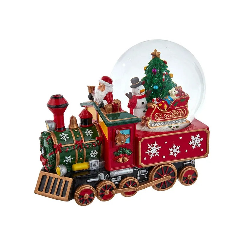 4.7 Musical Santa Driving Train Water Globe