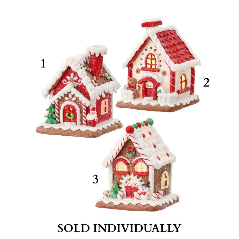 6 Candy/Cookie House (Led, Battery/timer) (3 Styles – Sold Individually)