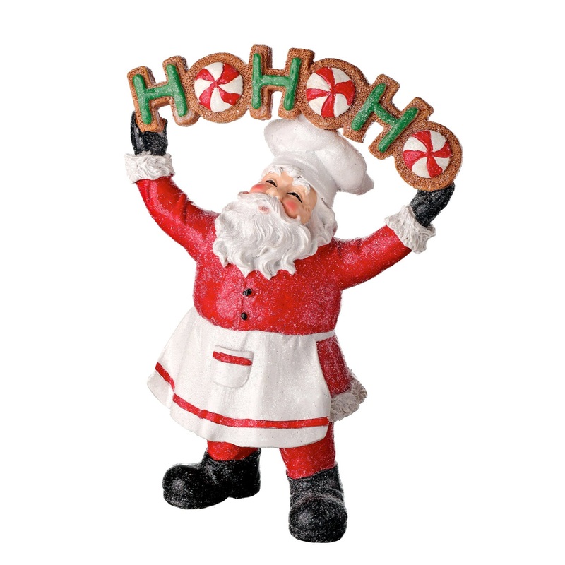 Peppermint Hohoho Santa Figurine, 8