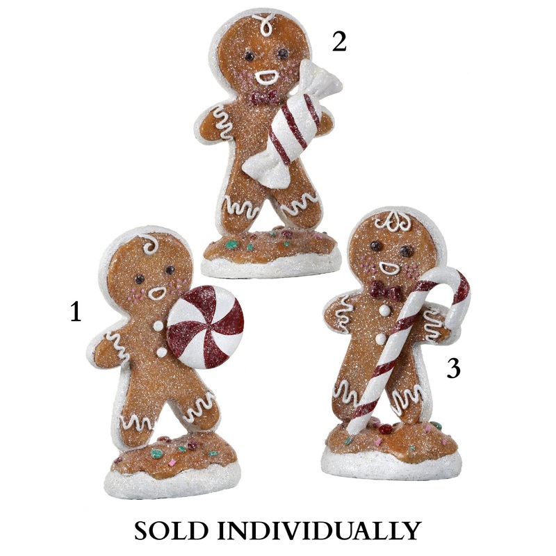 Resin Candy Gingerbread Men, 7.5 (3 Styles – Sold individually)