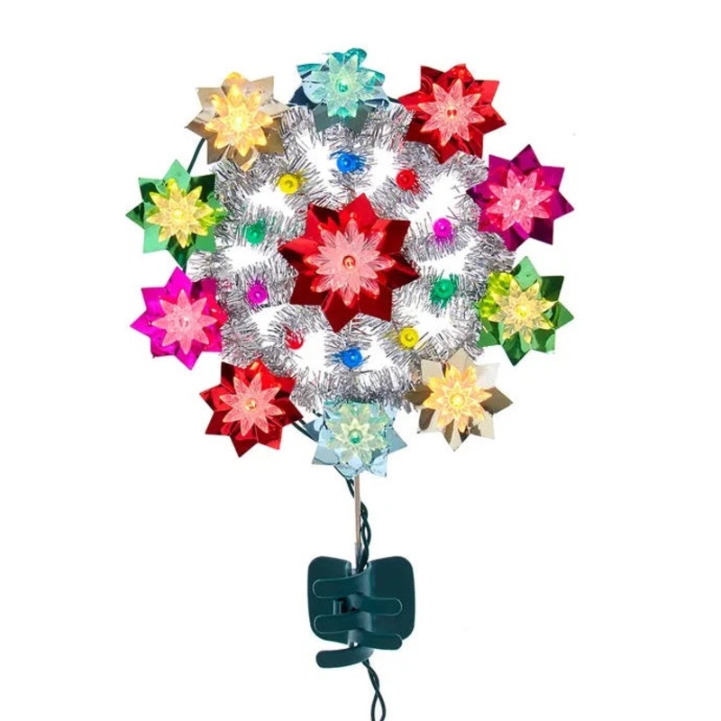 11-Light Multicolored Retro Reflector Treetop, 11 (UL)