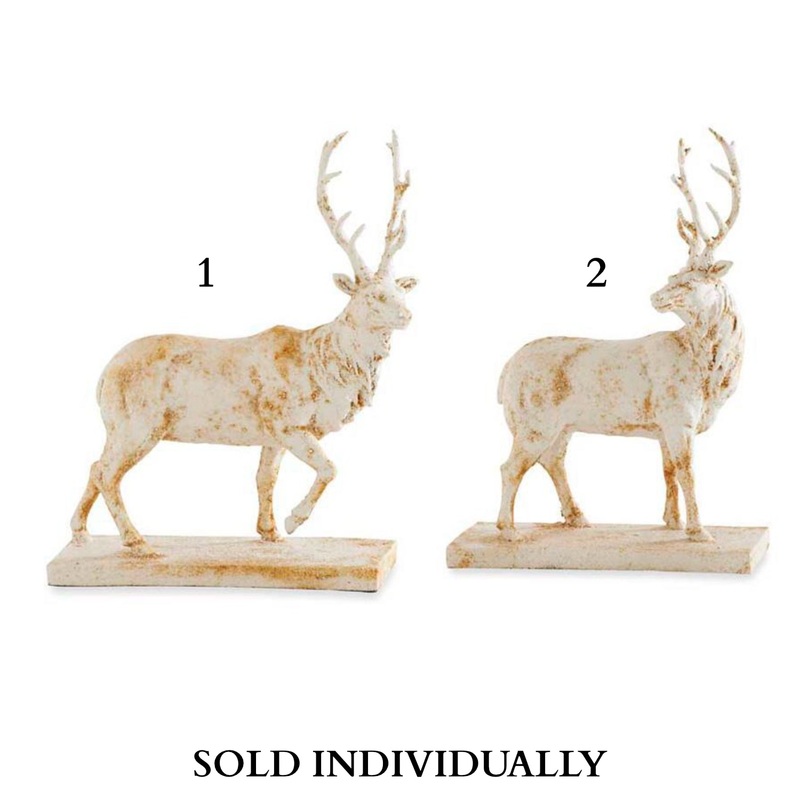 16 Glitter and Rust Deer on Base (2 styles – sold individually)