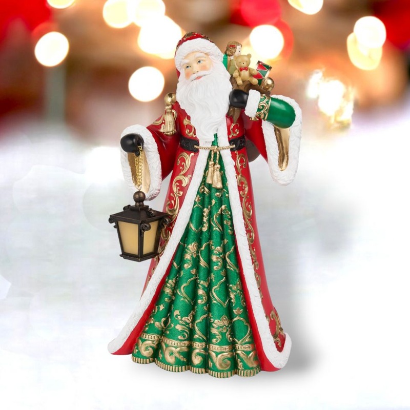 18 Red / Green Santa w/Lantern