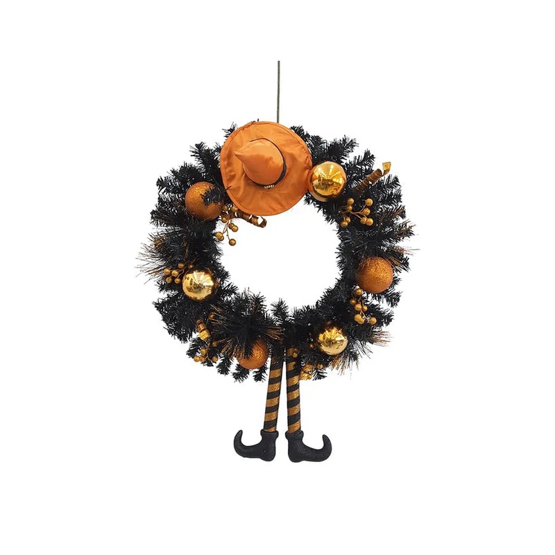 33 Orange Halloween Wreath