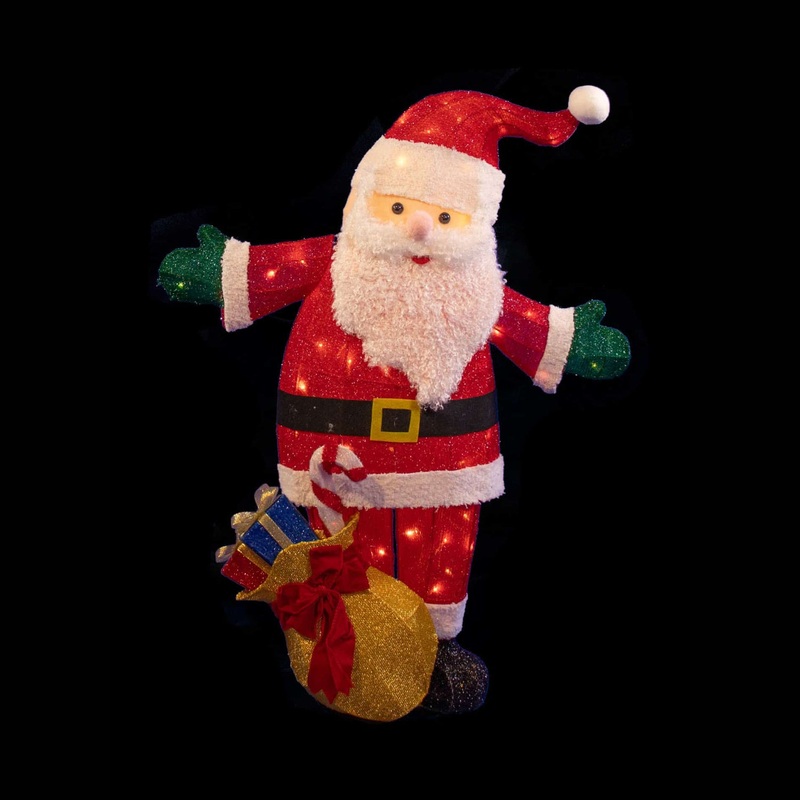 40 Lighted Santa w/ Giftsack