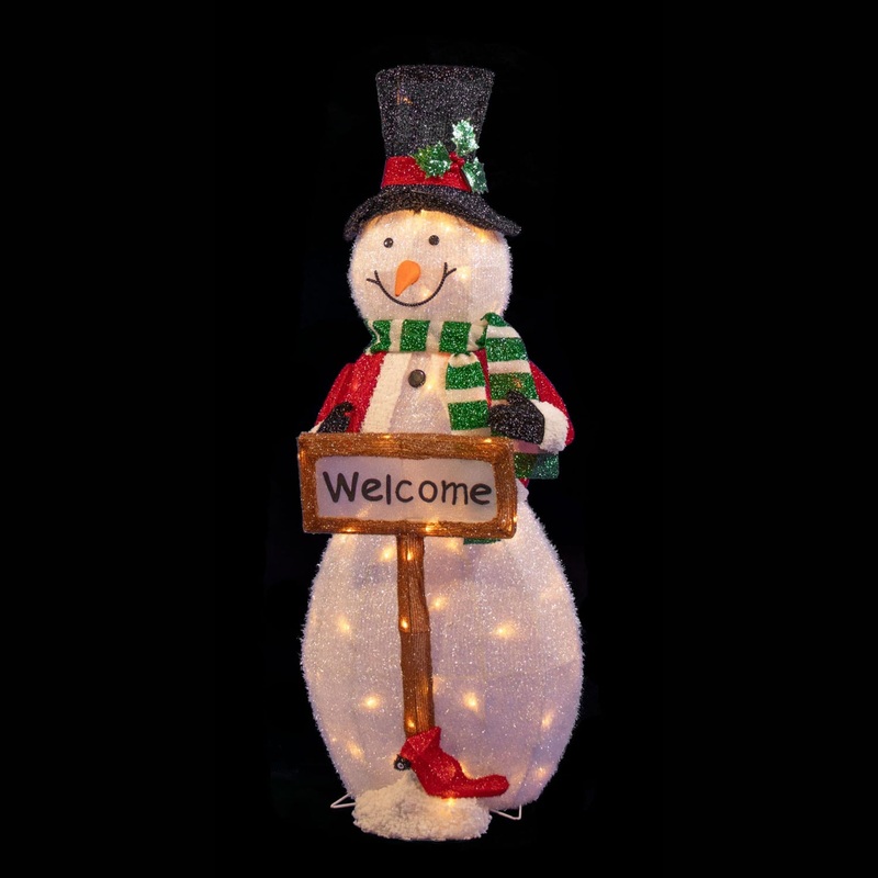 40 Lighted Welcome Snowman