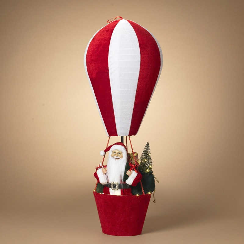 43H Lighted Musical Collapsible Santa Balloon