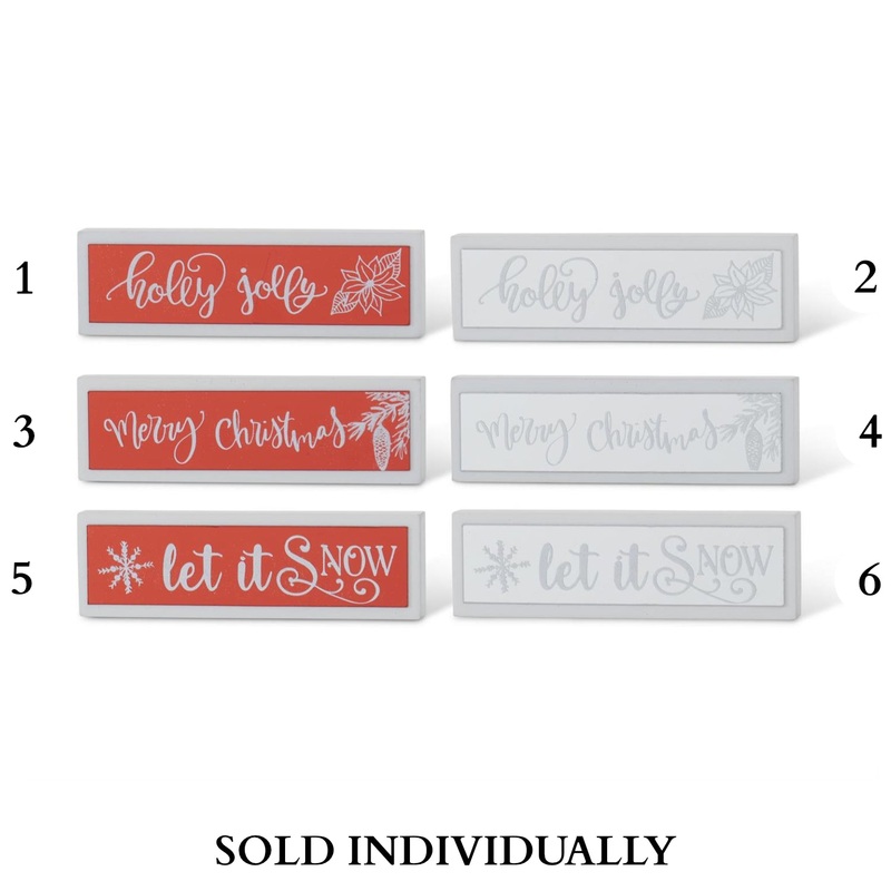 6 Holiday Message Tabletop Sign (6 styles – sold individually)