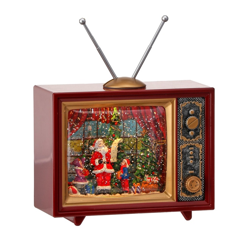 8 LED Santa TV Water Globe