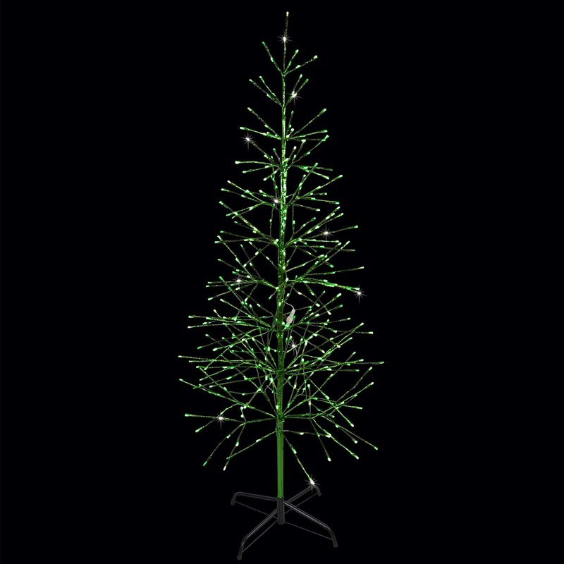 LED 5.5′ Green Twig Tree with Green Tape