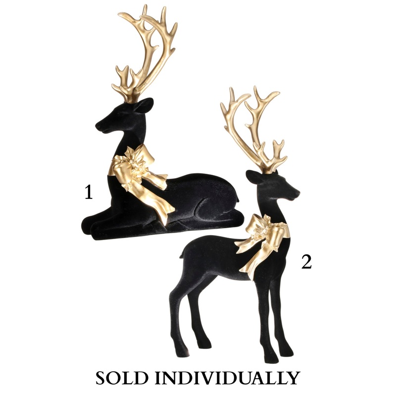 Resin Flocked Elegant Deer, 14-20 (2 styles – sold individually)