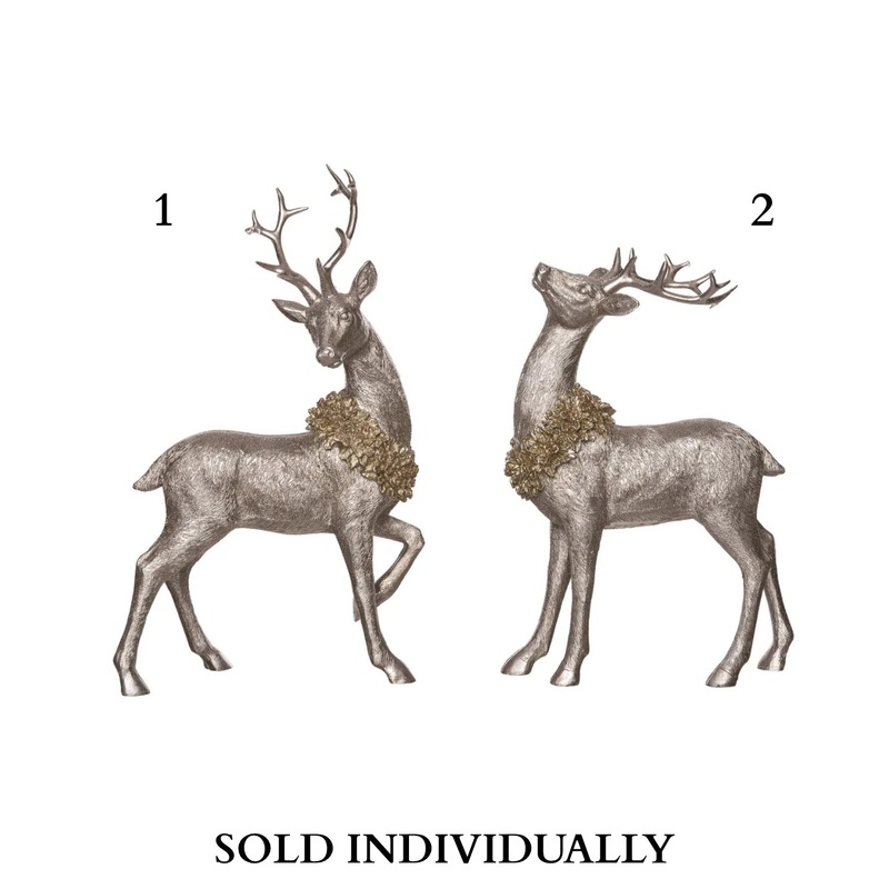 Resin Golden Reindeer Decor (2 styles – sold individually)