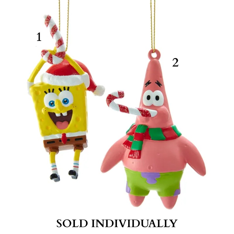 SpongeBob Squarepants and Patrick Ornaments (2 Styles  Sold individually)
