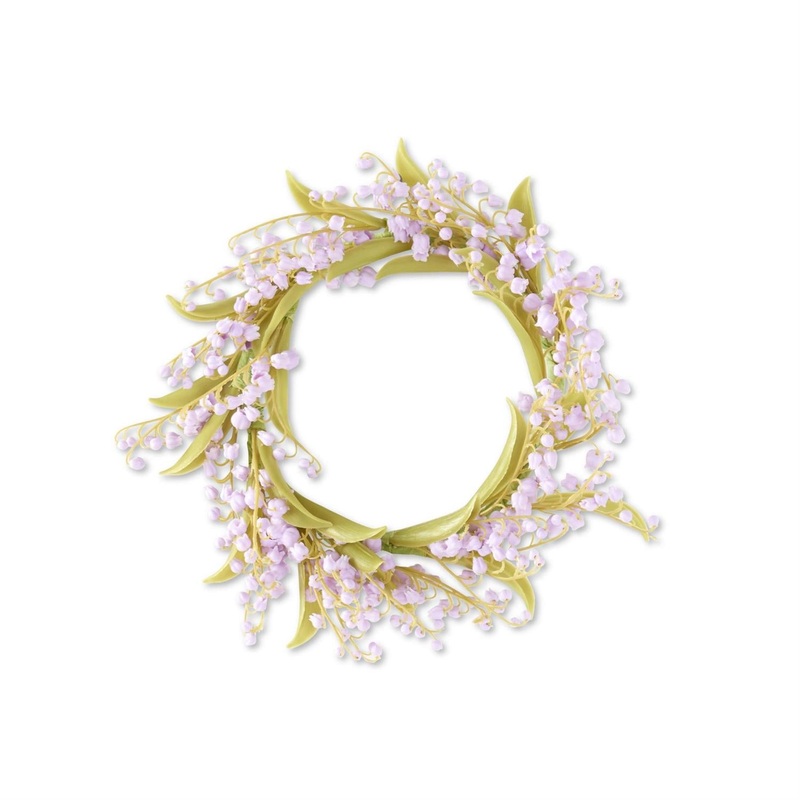 13 Purple Real Touch Lily of The Valley Candle Ring