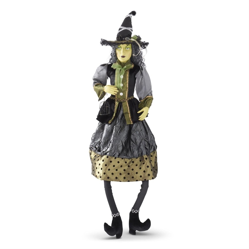 Endora Witch w/Gray Green and Black Dot Dress, 56