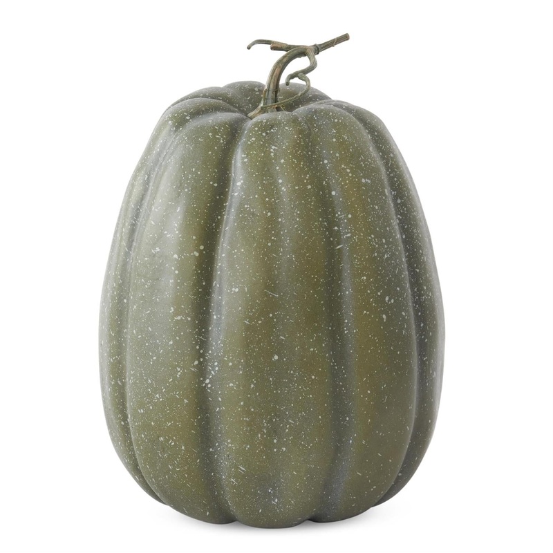 Green & Gray Speckled Tall Pumpkin, 14.25