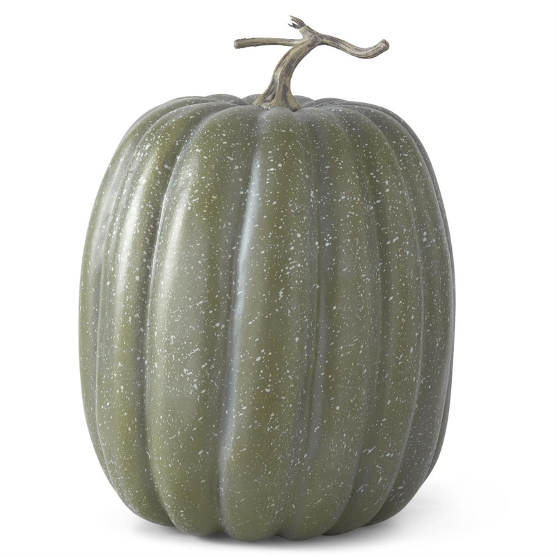 Green & Gray Speckled Tall Pumpkin, 19