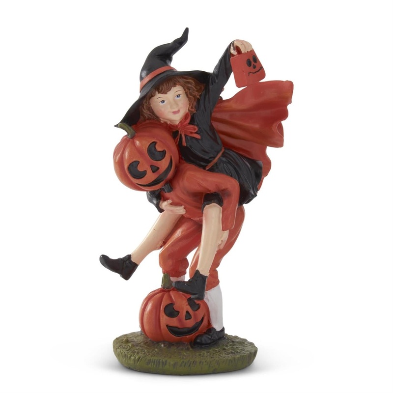 Halloween Girl & Pumpkin Man, 7.5