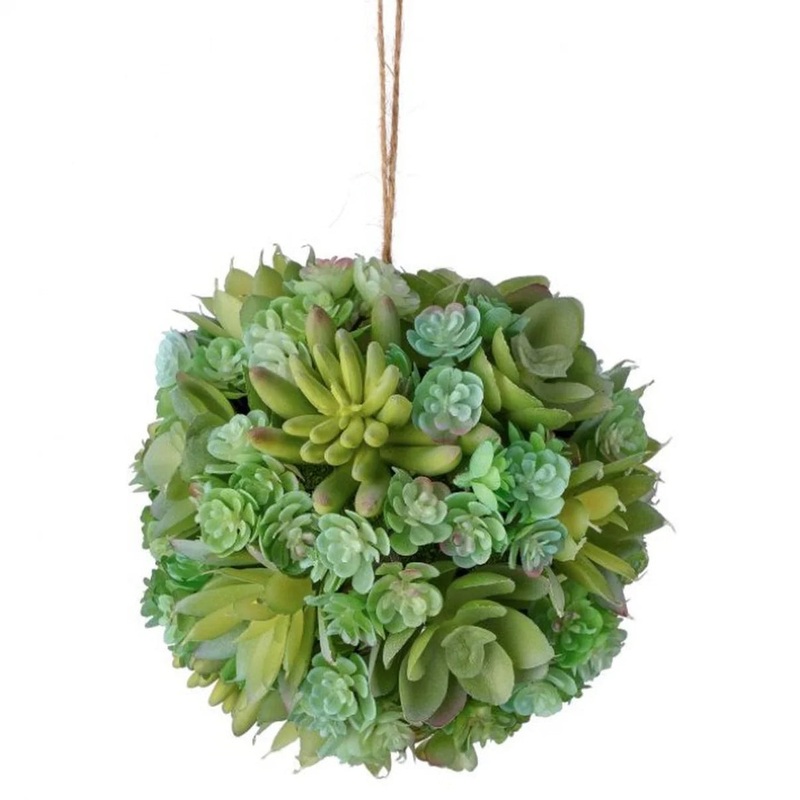 Hanging Plant Natural Touch Succulent Orb, 6