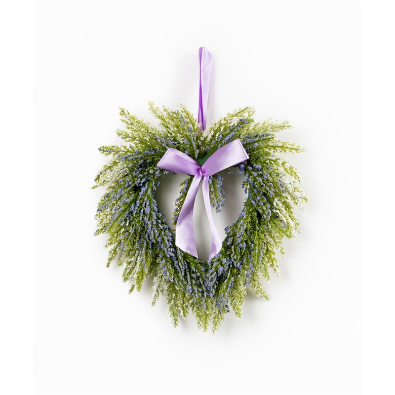 Lavender Twig Heart Wreath, 10