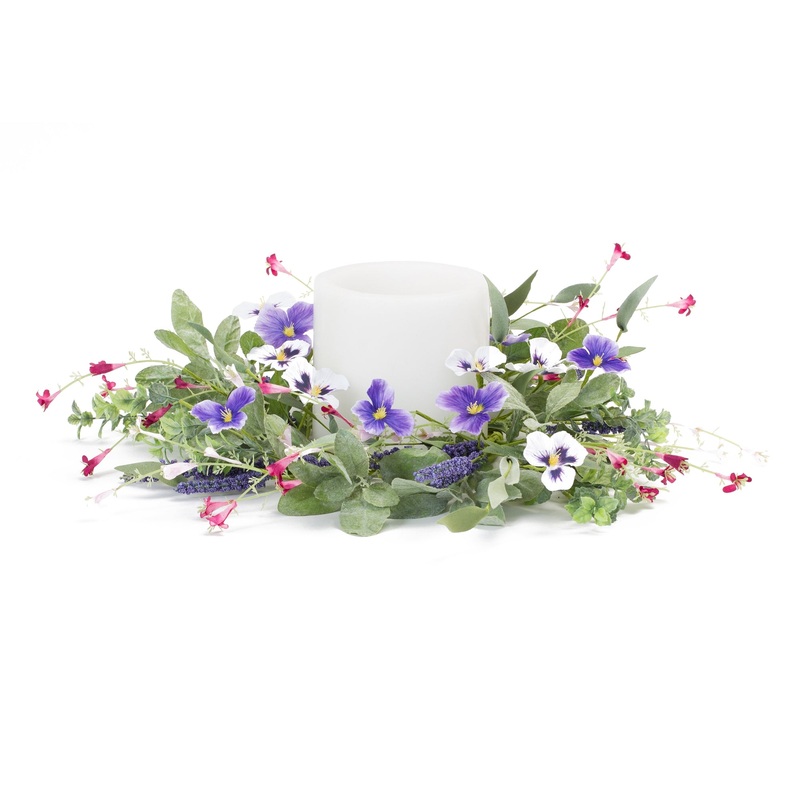 Mixed Pansy Candle Ring, 20D
