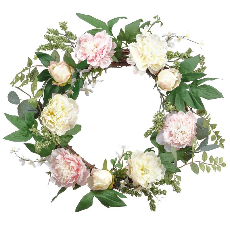 Peony, Leaf & Berry Wreath, 24