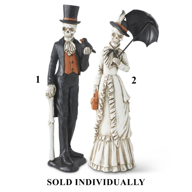 Resin Skeleton Man & Lady, 13 (2 styles – sold individually)