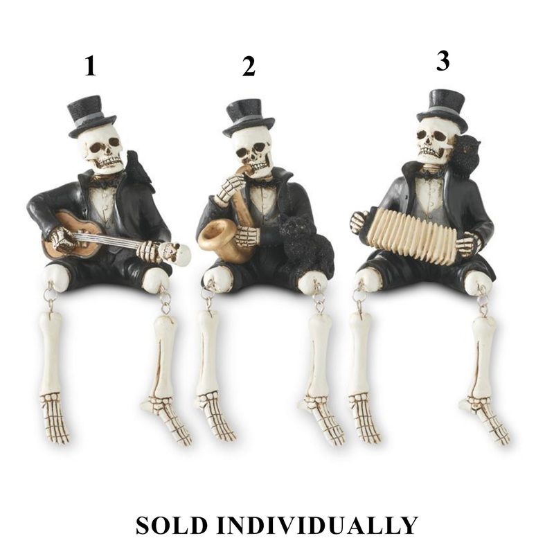 Resin Skeleton Musicians, 8.75 (3 styles – sold individually)