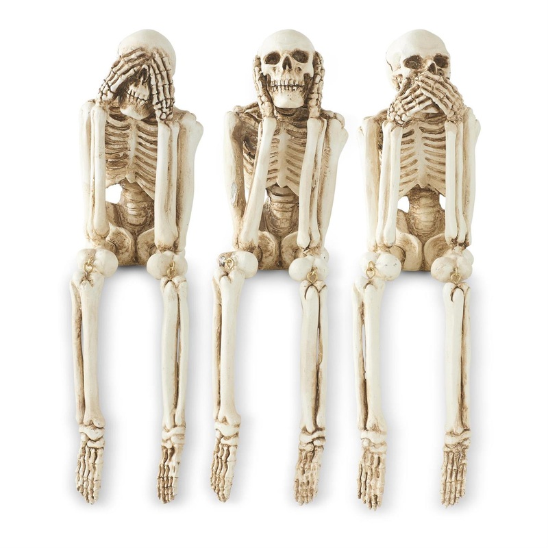 See No Evil, Hear No Evil, Speak No Evil Skeletons (Set of 3)