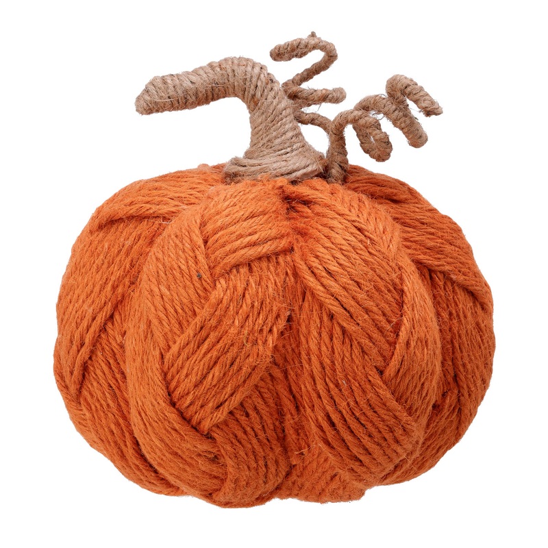 String w/Jute Woven Pumpkin, 7.5
