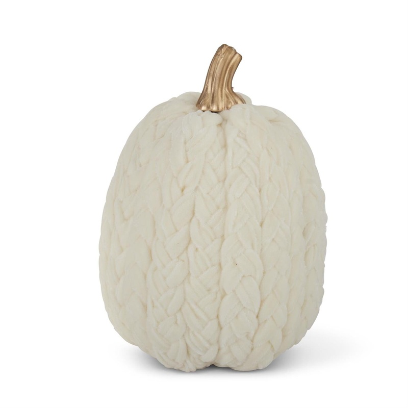 White Braided Pumpkin, 9.75
