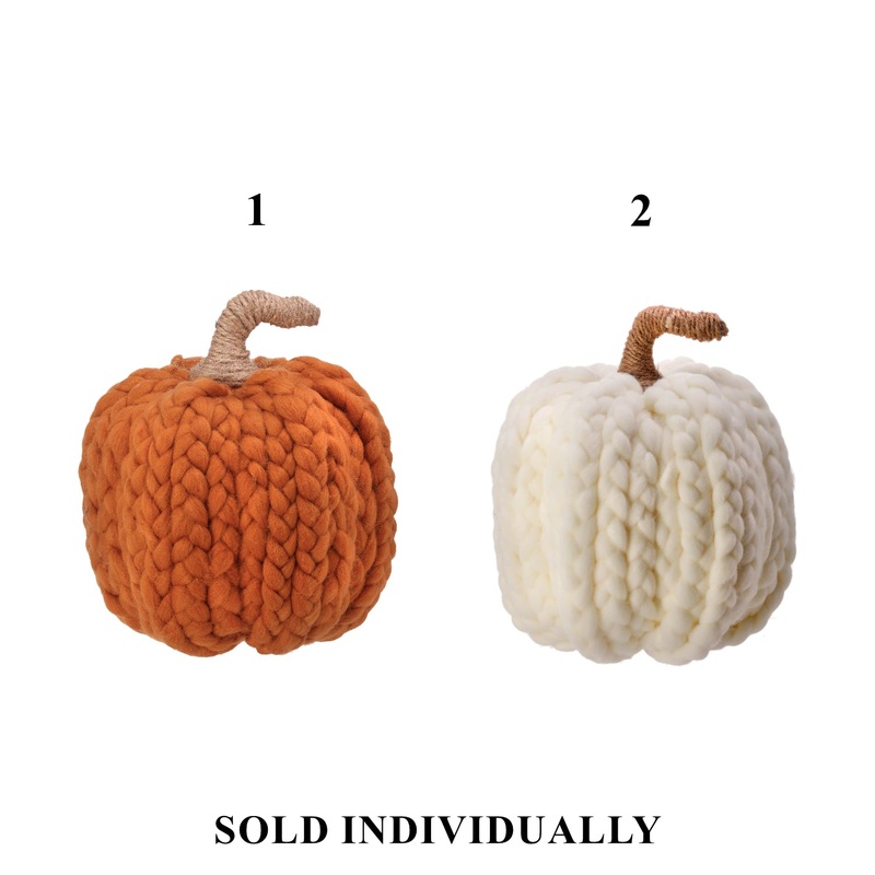 Woven Yarn Pumpkin, 8.5 (2 styles – sold individually)