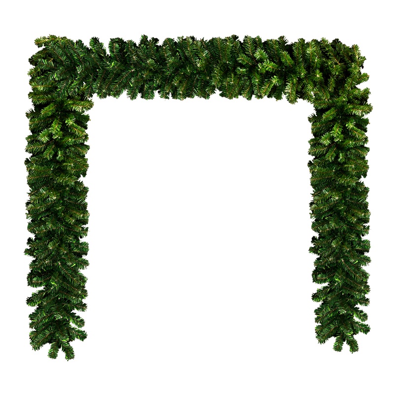 10in and 14in Diameter Artificial Christmas Garland, Indoor/Outdoor, Mixed Pine: PVC + PE Greenery, UNLIT, 9-foot section